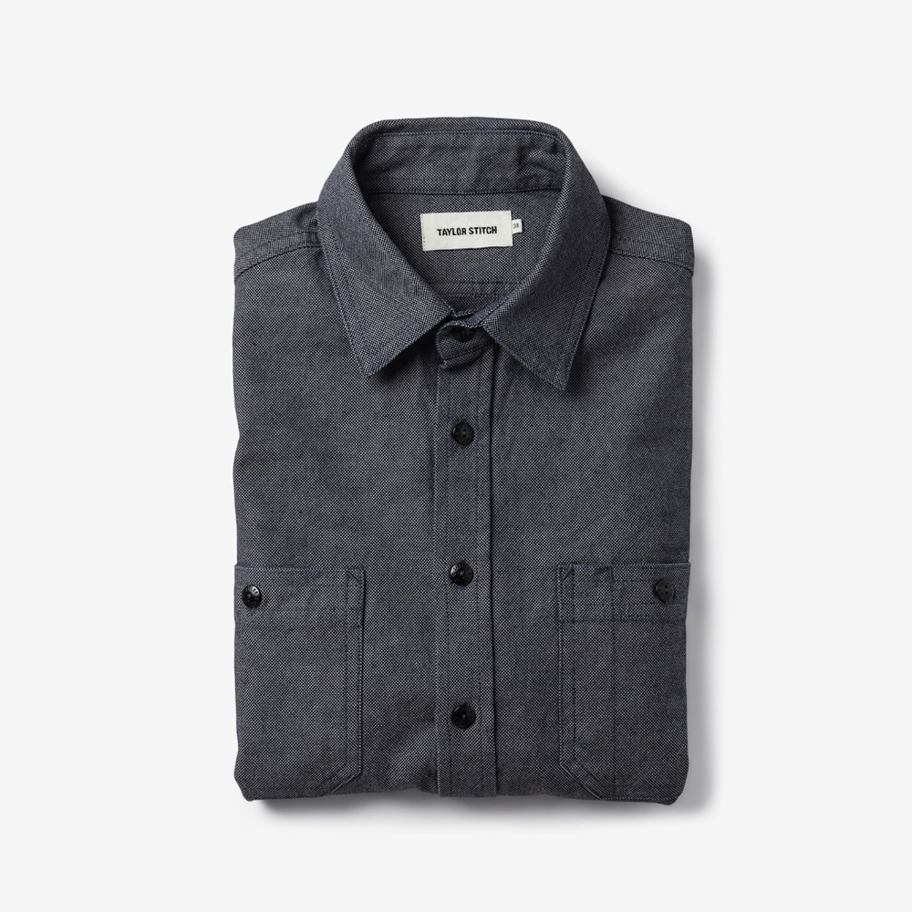 Taylor Stitch THE UTILITY SHIRT in Indigo Crosshatch Size 46 / XXL